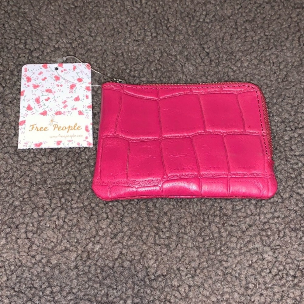 NWT Free People Pink Coin Purse/ Card Holder